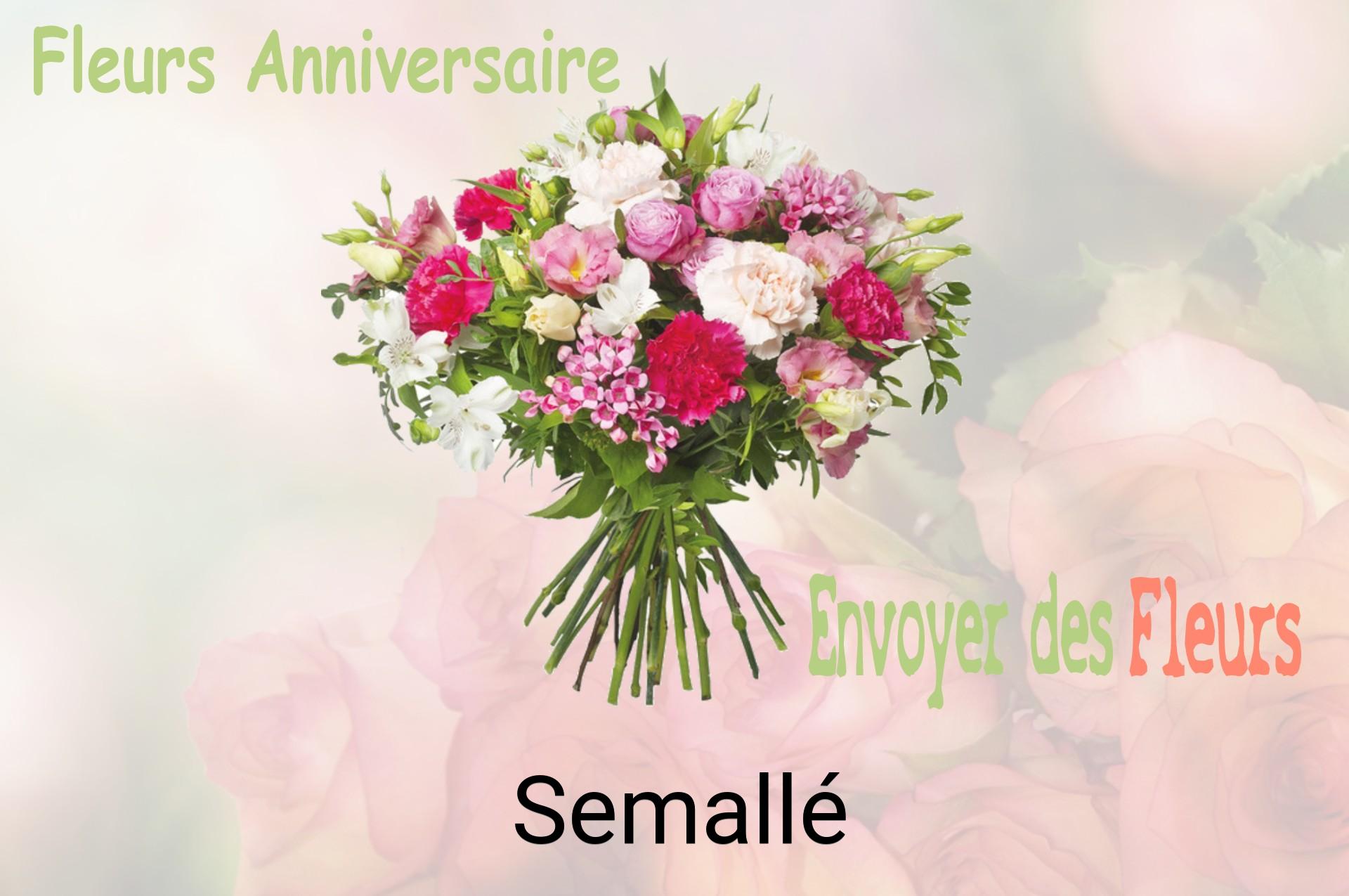 Bouquet de fleurs d’anniversaire livré à Semallé