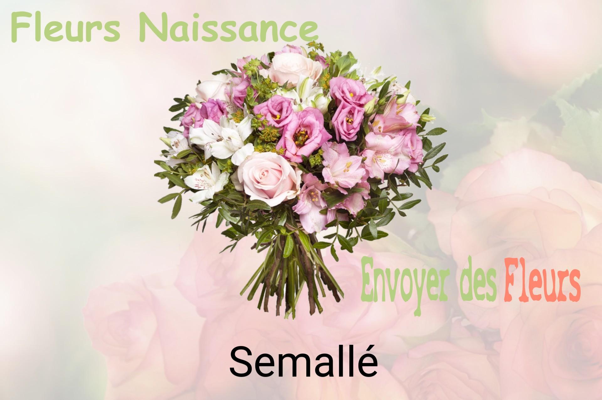 Bouquet de fleurs de naissance livré à Semallé